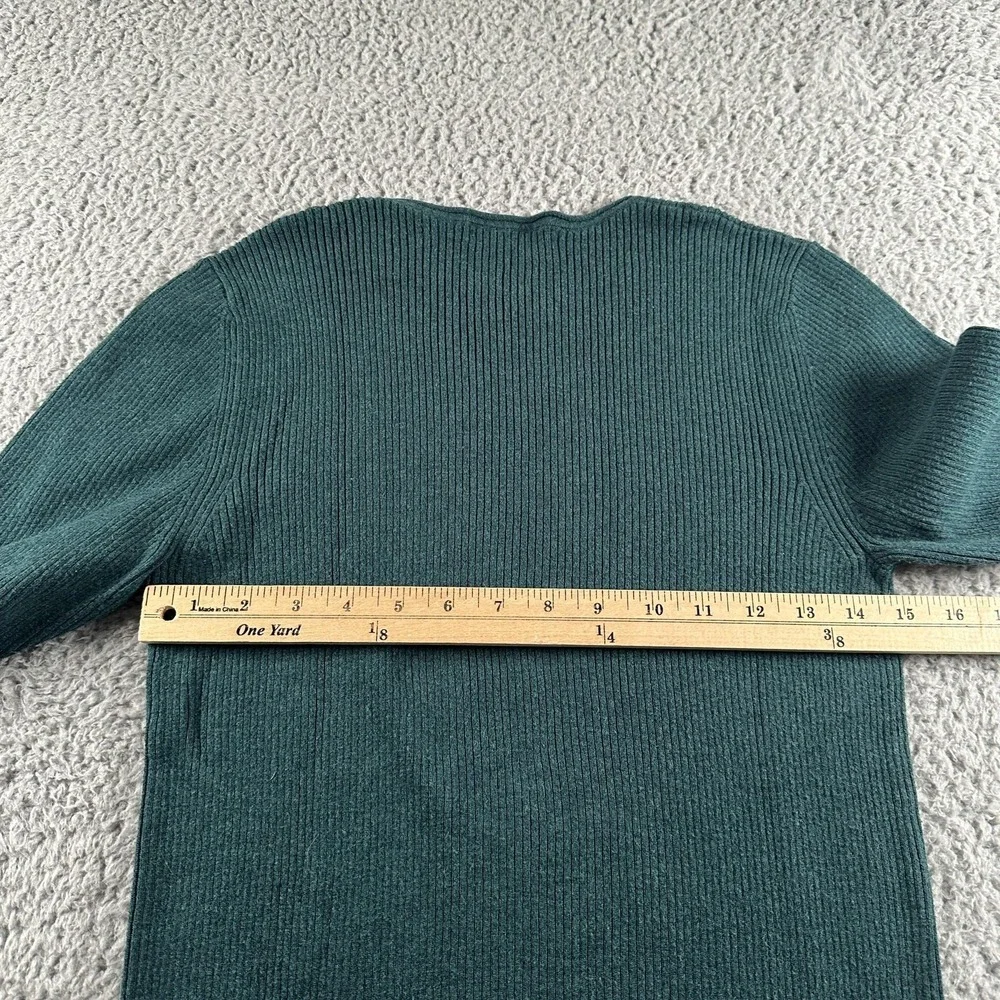 Lunya Pajama Top Womens XL‎ Green Ribbed Knit Short Sleeve Sleep Shirt Lounge